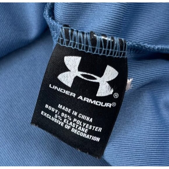 Under Armour Mens Blue HeatGear T-Shirt 2XL Regular Fit 95% Polyester 5% Elastan - Picture 3 of 5